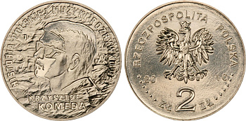 Польша 2 злотых 2010 MW, серия история польской музыки, Кшиштоф Комеда (Krzysztof Komeda) KM 727 нордик UNC 4676-653