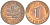 ФРГ 1 ПФЕННИГ 1984 J KM 105, J. 380 сталь плакированная медью 4181-656