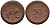 Саксония 50 пфеннигов 1921 виноград и лопата J. N 54 фарфор UNC 1094-8-43