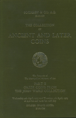 Sotheby & co Аукционный каталог. Коллекция древних и более поздних монет. Часть 2: греческие монеты из коллекции Джона Вэрда, 4-5 апреля 1973 Sotheby & co, the collection of ancient and later coins, roman gold coins, 773 лота + 31 таблица 00-01-08-13