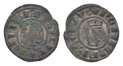 Силезия денарий около 1243 Фридрих II Spahr 126, Biaggi 1259, MIR 96 серебро 633-1232