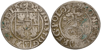 Польша 3 полкера (3 полторака - 1 крейцер) 1624 Сигизмунд III Ваза (1587-1632) Gorecki B.24, KM 41 серебро 4160-139