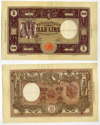 Италия 1000 лир 6 марта 1944 Pick 72a, 451-286-1
