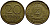 ГДР 20 пфеннигов 1969 А, первый год KM 11 латунь UNC 4398-1151