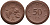 Саксония 50 пфеннигов 1921 виноград и лопата J. N 54 фарфор 1094-5-34
