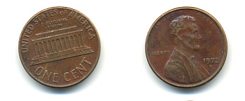 США 1 ЦЕНТ 1972 D, ЛИНКОЛЬН KM 201 медь цинк 179-325