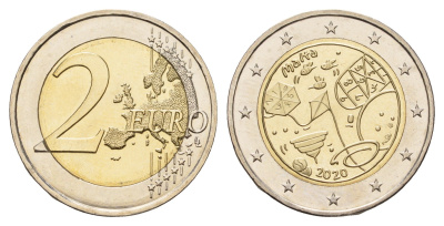 Мальта 2 евро 2020 . (Париж), Игры KM 207 биметалл BU 68-923