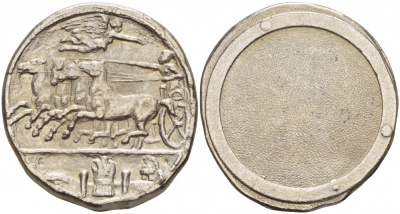 АНТИКА ЖЕТОН ND КОЛЕСНИЦА белый металл 4545-132