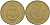 КОСТА-РИКА 50 КОЛОН 1999 KM 231.1 латунь 82-216