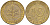 ФРГ 10 пфеннигов 1990 F KM 108 сталь плакированная латунью 4126-541