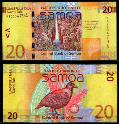 Самоа 20 тал ND (2008-2017) Pick 40 a бумага UNC (пресс) 7214-26-3-2