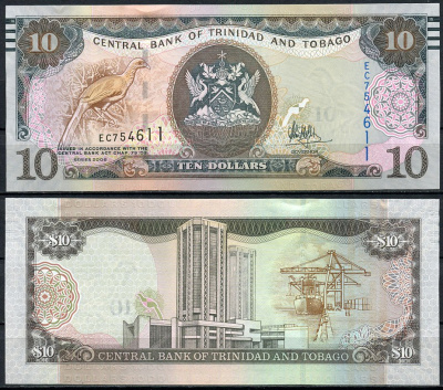 Тринидад и Тобаго 10 долларов 2006 Pick 57 b бумага UNC (пресс) 447-58-1