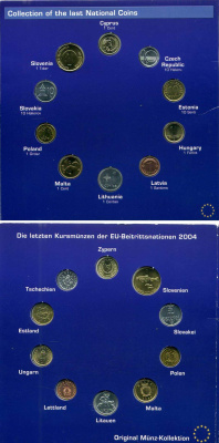 Европа набор из 10 монет Последние монеты новых членов Еврозоны UNC 7-5-1-38