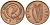 Ирландия 1/2 пенни 1971 птичка KM 19 бронза 4174-848