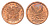ЮАР 2 цента 1995 орел с рыбой KM 133 сталь плакированная медью UNC 4694-264