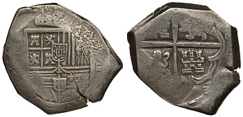 Испания 8 реалов 1620-е Севилья КМ 80 серебро 00-815-69