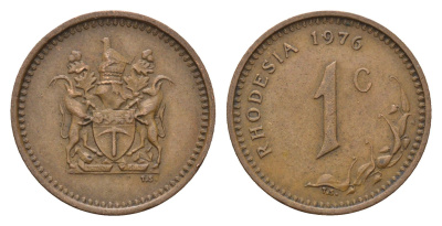 Родезия 1 цент 1976 KM 10 бронза 210-621