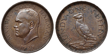 Остров Ланди 1 паффин 1929 Мартин Колес Харман KM Tn 2, Seaby 7850 бронза    1531-323