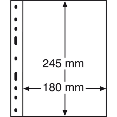 Лист в альбом 'Optima' для 1 боны (S), черный. Leuchtturm. 326667