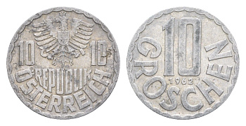 Австрия 10 грошей 1962 KM 2878 алюминий 4643-445