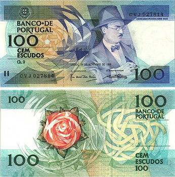 Португалия 100 эскудо 1988 Pick 179f бумага UNC (ПРЕСС) 8606-32-2-2