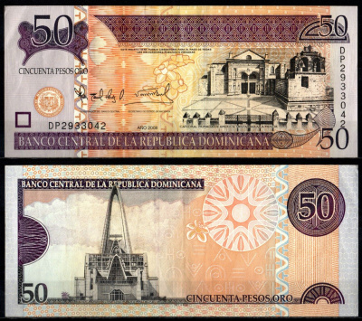 Доминиканская Республика (Домикана) 50 песо 2011 Pick 183 a бумага 7191-3-2-2
