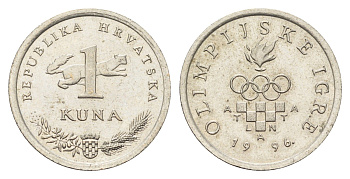 Хорватия 1 куна 1996 XXVI летние Олимпийские Игры, Атланта 1996 KM 40 медно-никель aUNC 4659-653