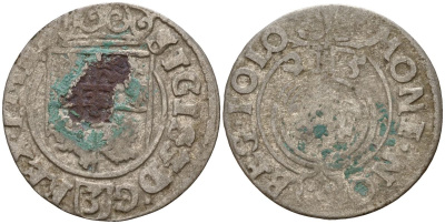 Польша 3 полкера (3 полторака - 1 крейцер) 1625 Сигизмунд III Ваза (1587-1632) Gorecki B.25, KM 41 серебро 4160-156