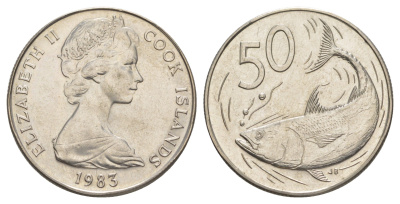 Острова Кука 50 центов 1983 KM 6.1 медно-никель UNC 4185-1144