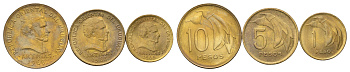Уругвай годовой набор из 3 монет (1, 5 и 10 песо) 1968 год-тип KM 49, 50 и 51 UNC 4666-1045-1047