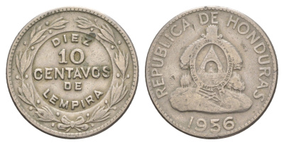 Гондурас 10 сентаво 1956 KM 76.1 медно-никель 4654-621
