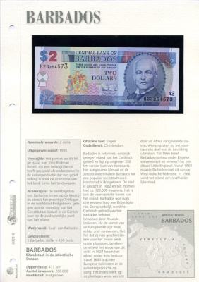 БАРБАДОС 2 ДОЛЛАРА 1999 ДЖОН РЕДМАН БОВЕЛ, ПОДПИСЬ W.COX, ТРАФАЛЬГАРСКАЯ ПЛОЩАДЬ В БРИДЖТОУНЕ Pick 54b бумага UNC (ПРЕСС) 6306-27