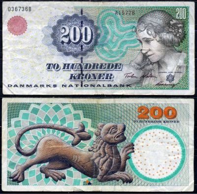 Дания 200 крон 1994 Pick 57 a (1) бумага 451-1044-1