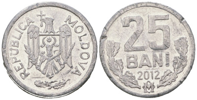 Молдавия 25 бань (бани) 2012 KM 3 алюминий 4621-352