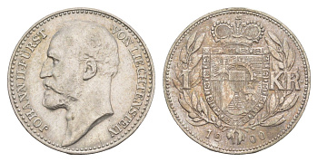 Лихтенштейн 1 крона 1900 Y 2 серебро 1522-823