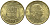 Италия 200 лир 1978 R, шестерня KM 105 алюминиевая бронза 4395-544