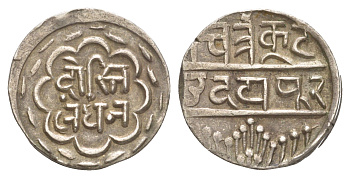 Индия, Мевар 1 рупия ND (1858-1920) Y?11 серебро 1516-1325