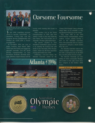 Австралия набор медалей олимпийские герои Австралии 1987 Бетти Катберт, Херб Эллиот, Эдвин Флэк, команда гребли 1992 и 1996, Дон Фрейзер, Шейн Гоулд, Марджори Джексон, Сьюзан О'Нил, Кирен Перкинс, Джиллиан Ролтон, Мюррей Роуз 14-01-01-09