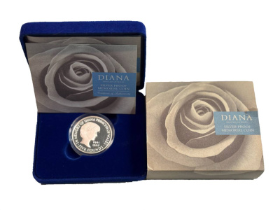 Великобритания 5 фунтов 1999 Принцесса Диана, в оригинальной упаковке, с сертификатом подлинности KM 997a, Spink L6 серебро PROOF 4-3-1-24