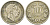 ЛЮКСЕМБУРГ 10 САНТИМОВ 1901 АДОЛЬФ (1890-1905) KM 25 медно-никель 3955-565