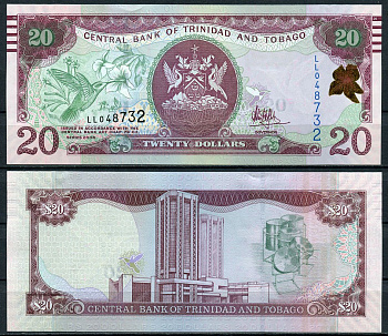 Тринидад и Тобаго 20 долларов 2006 Pick 49 c бумага UNC (пресс) 447-59-2