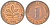 ФРГ 1 ПФЕННИГ 1988 G KM 105, J. 380 сталь плакированная медью 4181-668