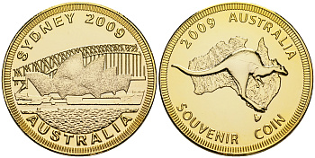 Австралия сувенирный жетон 2009 латунь PROOF 11-080-44