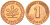ФРГ 1 ПФЕННИГ 1977 G KM105, J.380 сталь плакированная медью 4532-1265