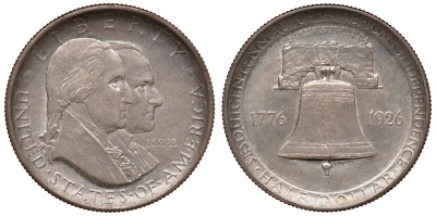 США 1/2 доллара ( 50 центов) 1926 150 лет Независимости США KM 160 серебро 02-205-46