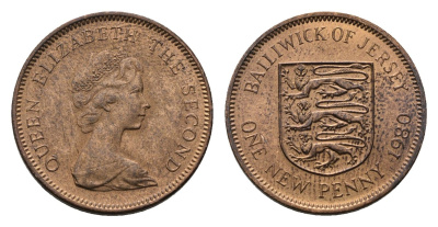 Джерси 1 новый пенни 1980 Елизавета II (1952-2022) KM 30 бронза UNC 4658-1256