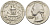 США 25 центов (квотер) 1966 Вашингтон KM 164а медь плакированная медно-никелем 117-253