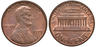 США 1 цент 1979 KM 201 медь цинк 4547-1266