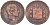 ИСПАНИЯ 5 СЕНТИМО 1878 ОМ, АЛЬФОНСО XII KM 674 бронза 4589-853