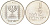 Израиль 1/2 лиры 1974 JE 5734, звезда Давида KM 36.2 медно-никель UNC 190-1214